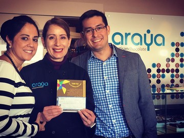  Gracias Araya Artisian Chocolate por su Ayuda en Houston 